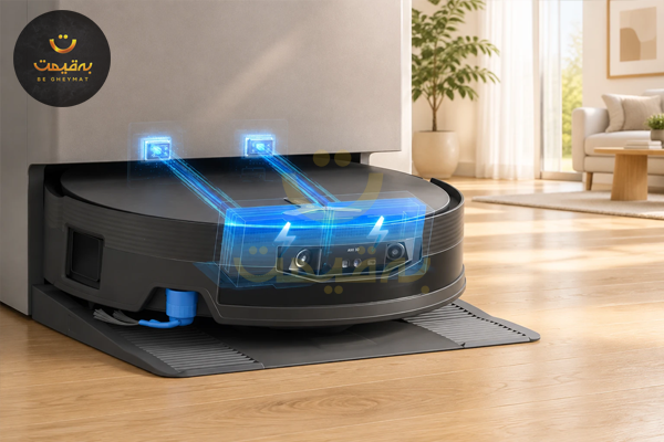 ایستگاه شارژ و سنسور هوشمند AIVI 3D جاروبرقی رباتیک Ecovacs با نمایش گرافیکی تکنولوژی